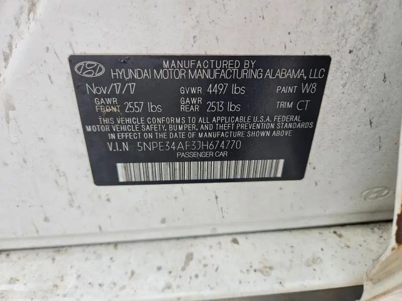 2018 HYUNDAI SONATA SPORT  