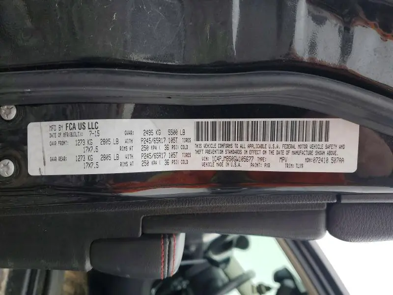 2016 JEEP CHEROKEE TRAILHAWK  