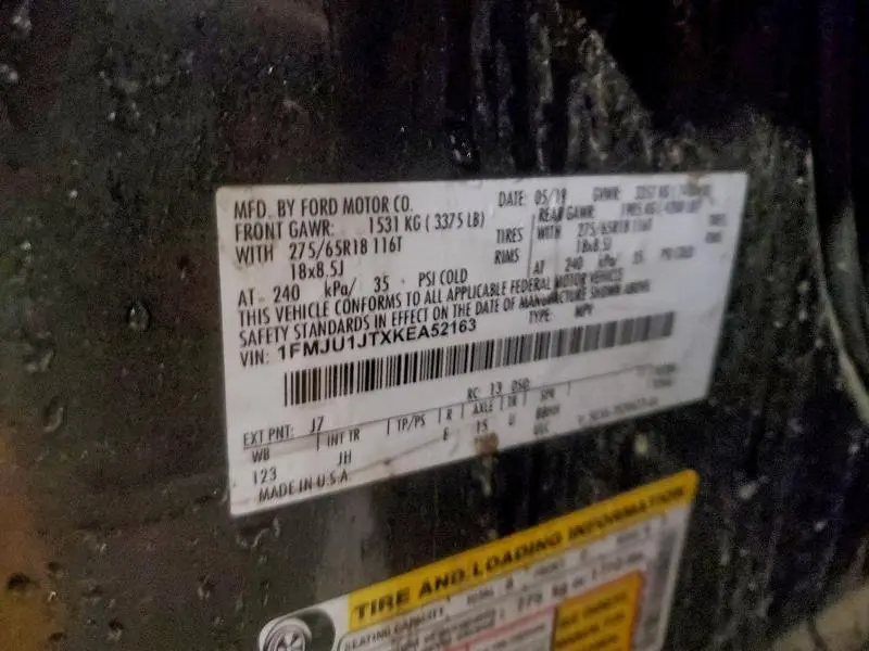 2019 FORD EXPEDITION XLT  