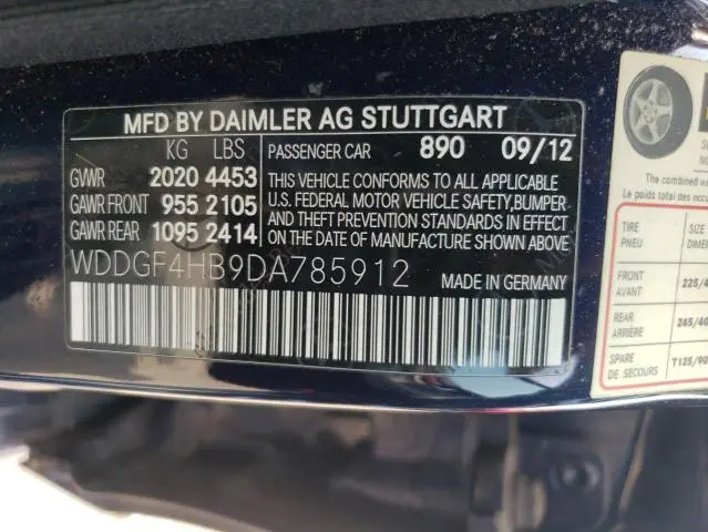 2013 MERCEDES-BENZ C 250  