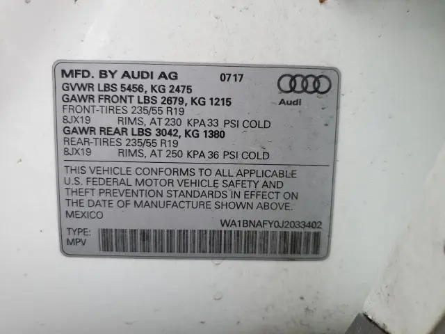 2018 AUDI Q5 PREMIUM PLUS  