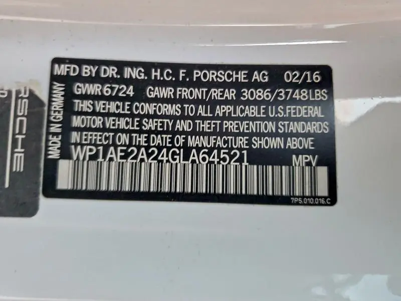 2016 PORSCHE CAYENNE SE HYBRID  