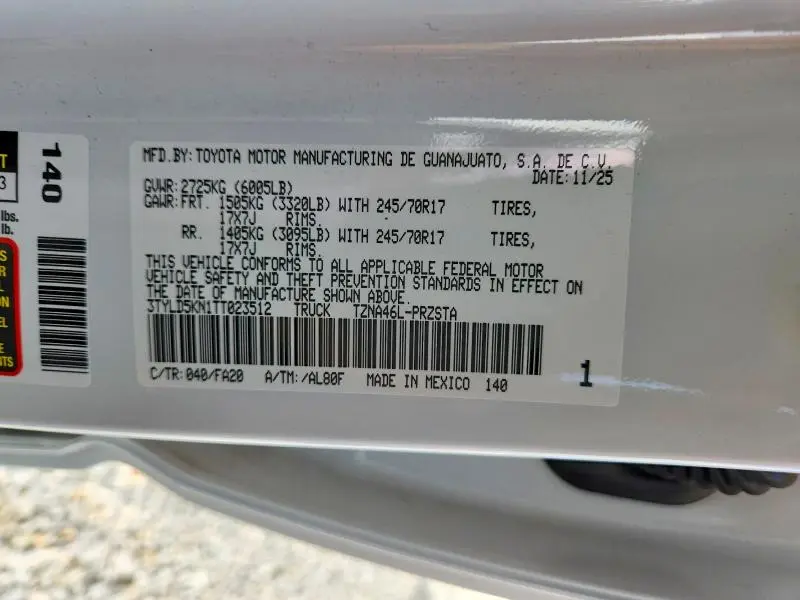 2026 TOYOTA TACOMA   