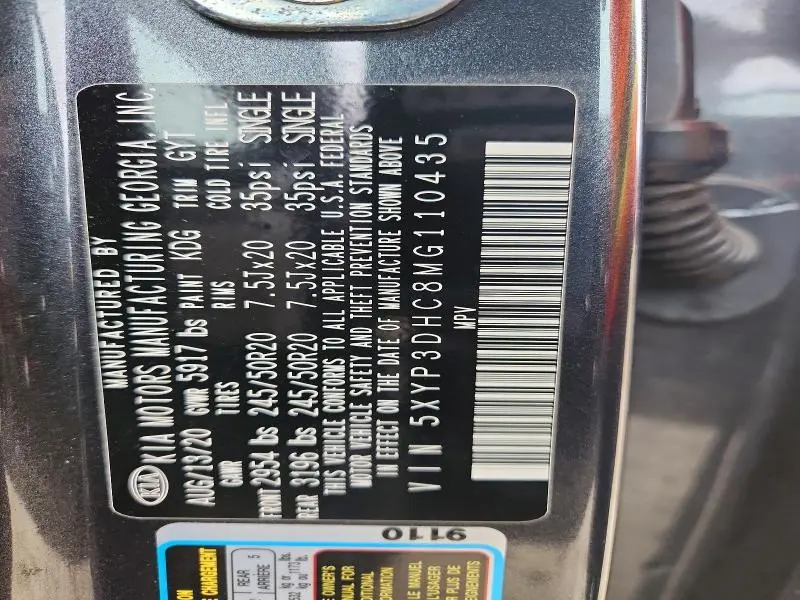 2021 KIA TELLURIDE EX  