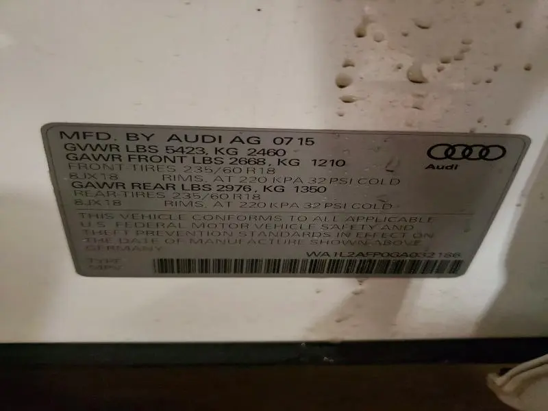 2016 AUDI Q5 PREMIUM PLUS  