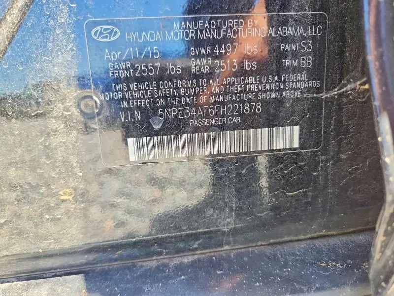 2015 HYUNDAI SONATA LIMITED  