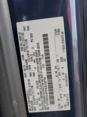 2015 FORD TRANSIT T-250