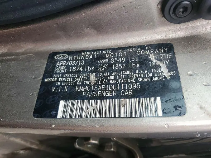 2013 HYUNDAI ACCENT GS  