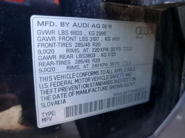 2017 AUDI Q7 PREMIUM PLUS  