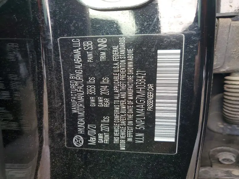 2021 HYUNDAI ELANTRA SEL  