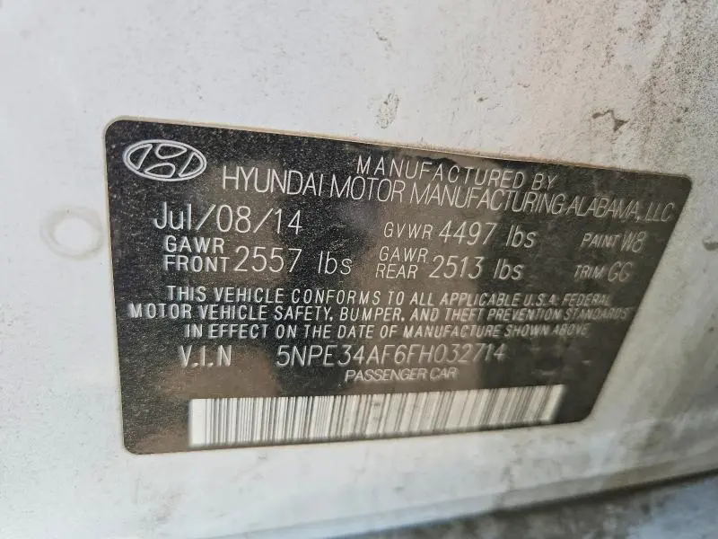 2015 HYUNDAI SONATA SPORT  