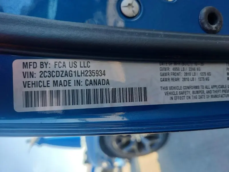 2020 DODGE CHALLENGER SXT  