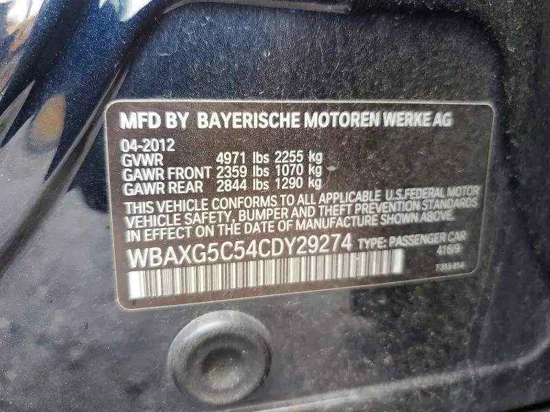 2012 BMW 528 I  