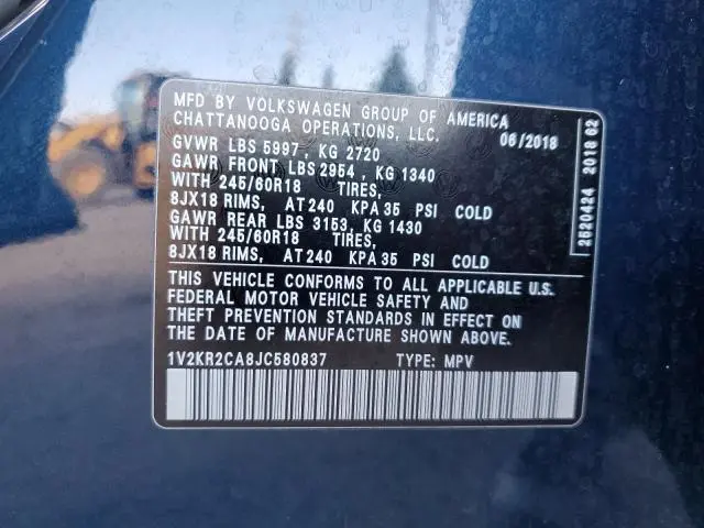 2018 VOLKSWAGEN ATLAS SE