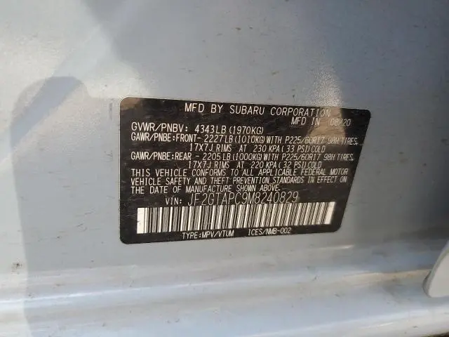 2021 SUBARU CROSSTREK PREMIUM  