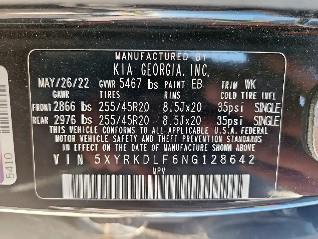 2022 KIA SORENTO SX  