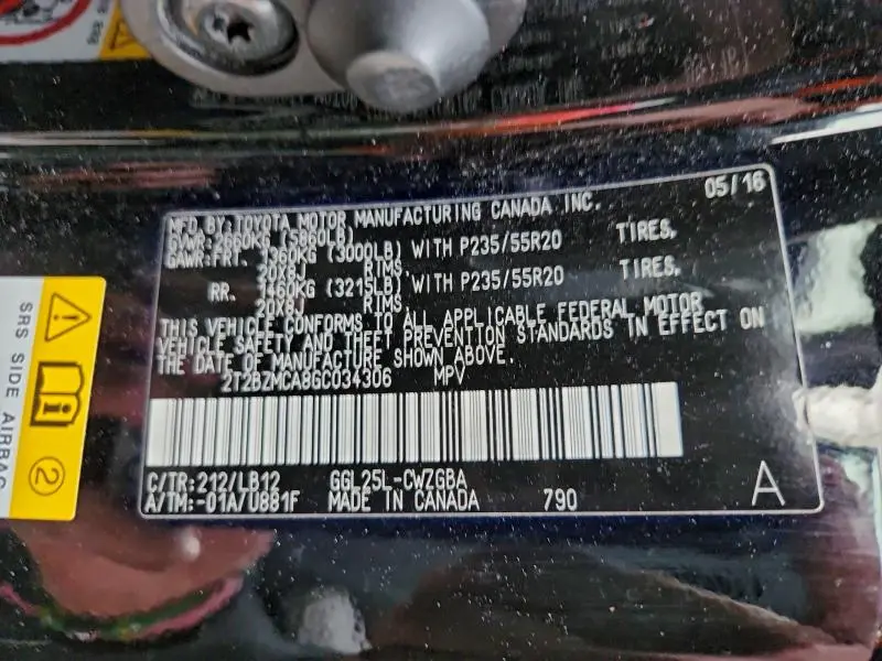 2016 LEXUS RX 350 BASE  