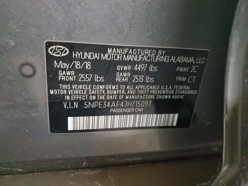 2018 HYUNDAI SONATA SPORT  