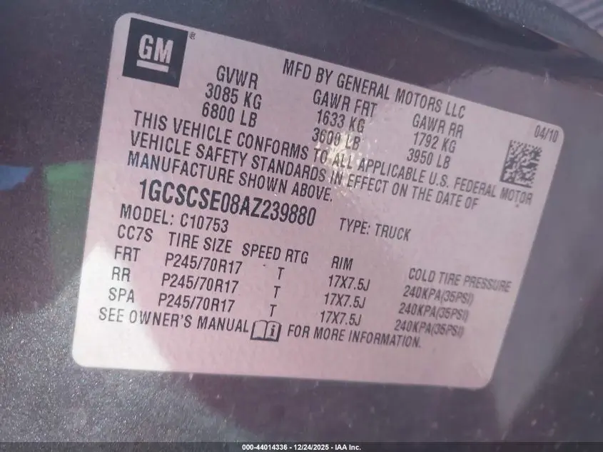 2010 CHEVROLET SILVERADO 1500 LT