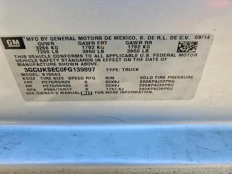 2015 CHEVROLET SILVERADO K1500 LTZ  