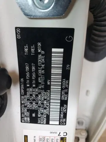 2020 TOYOTA 4RUNNER SR5/SR5 PREMIUM  