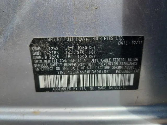 2017 SUBARU IMPREZA SPORT  