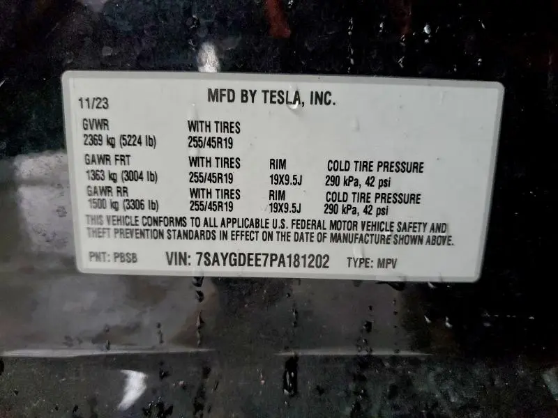 2023 TESLA MODEL Y   