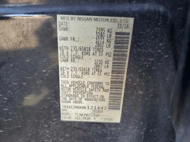 2017 NISSAN MURANO S  