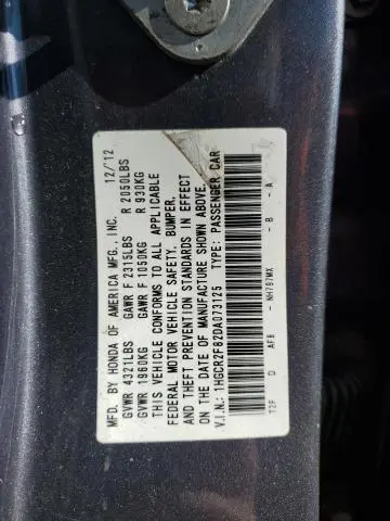 2013 HONDA ACCORD EXL  