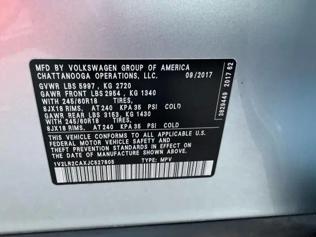 2018 VOLKSWAGEN ATLAS SE  