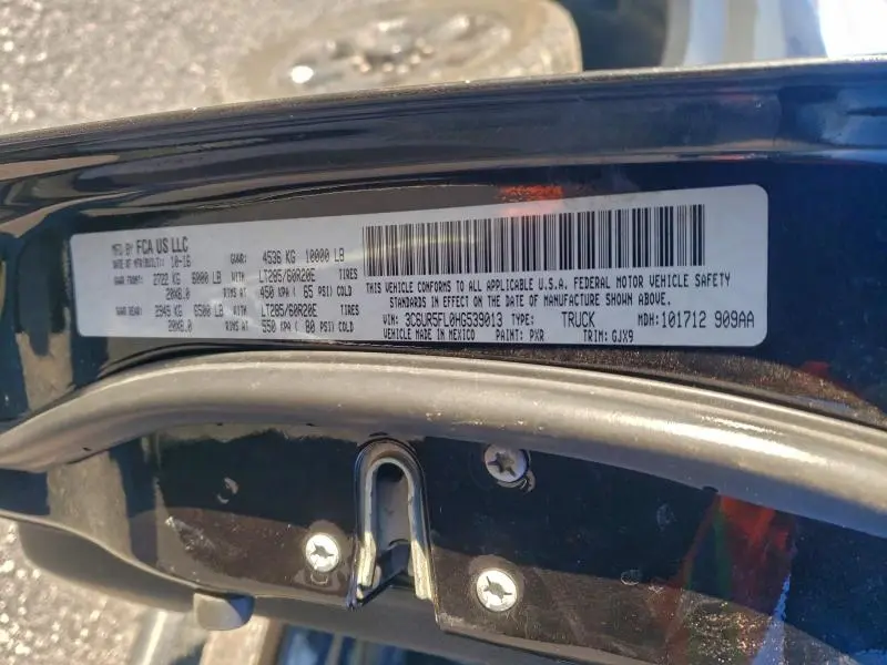 2017 RAM 2500 LARAMIE  