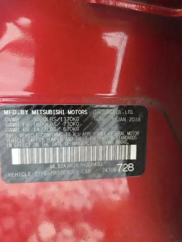 2018 MITSUBISHI MIRAGE ES  