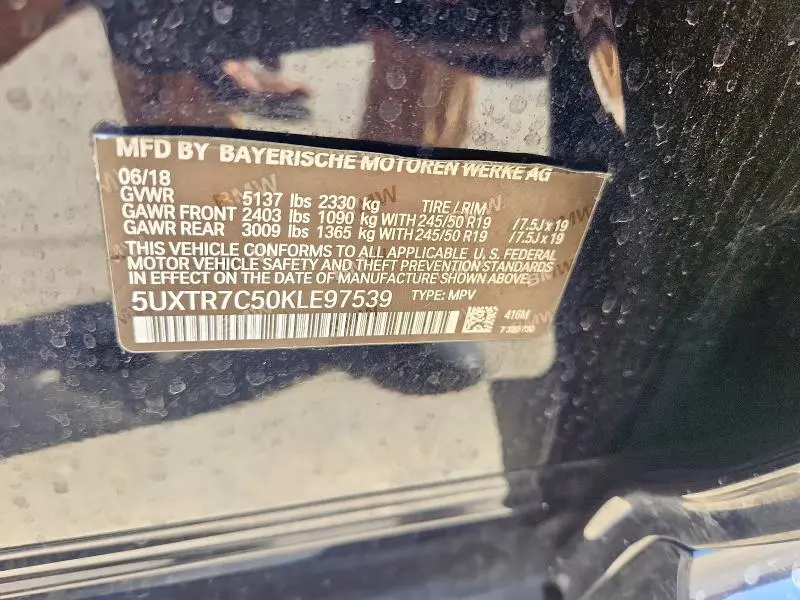 2019 BMW X3 SDRIVE30I  