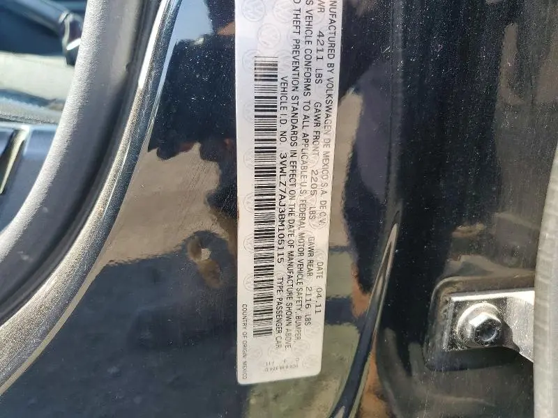 2011 VOLKSWAGEN JETTA SEL  
