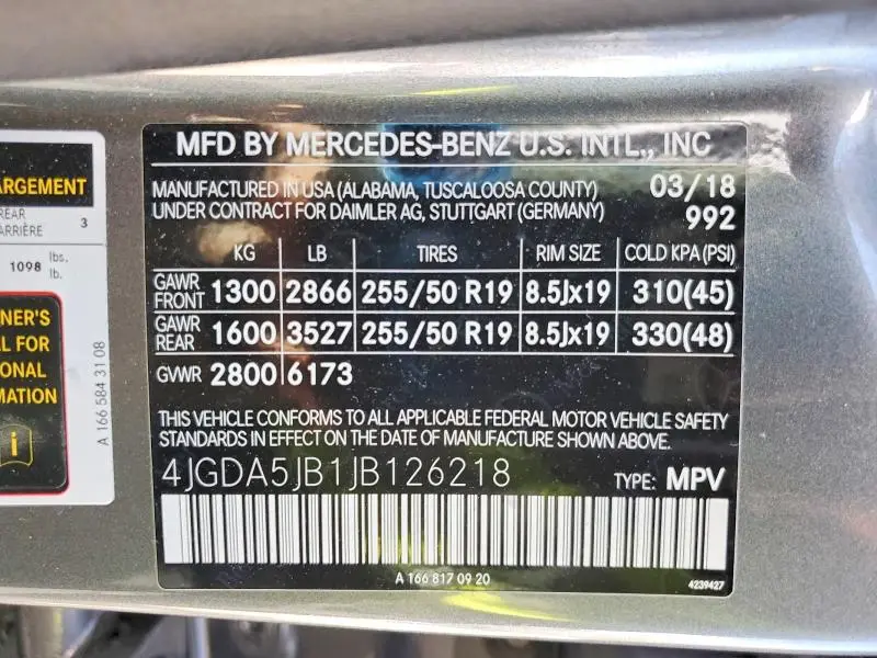 2018 MERCEDES-BENZ GLE 350  