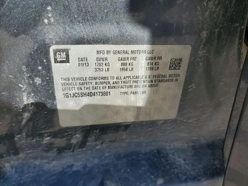 2013 CHEVROLET SONIC LT  