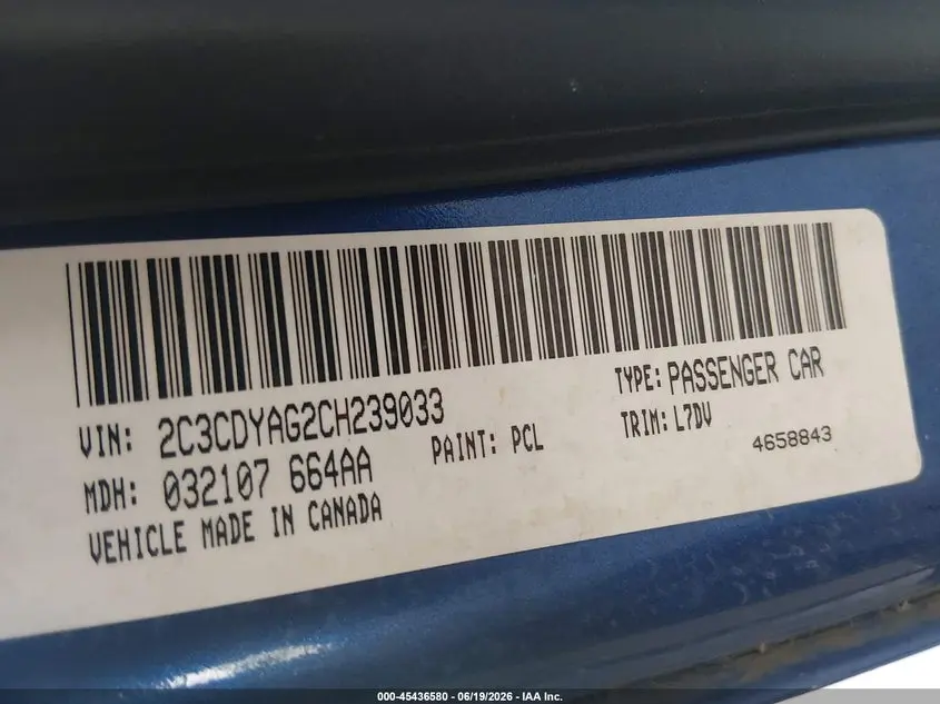 2012 DODGE CHALLENGER SXT