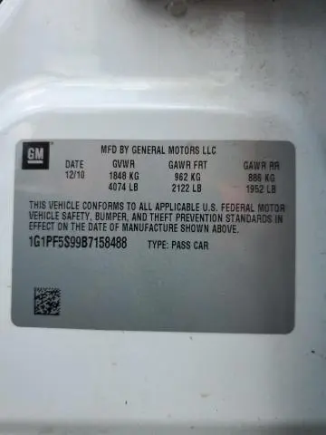 2011 CHEVROLET CRUZE LT
