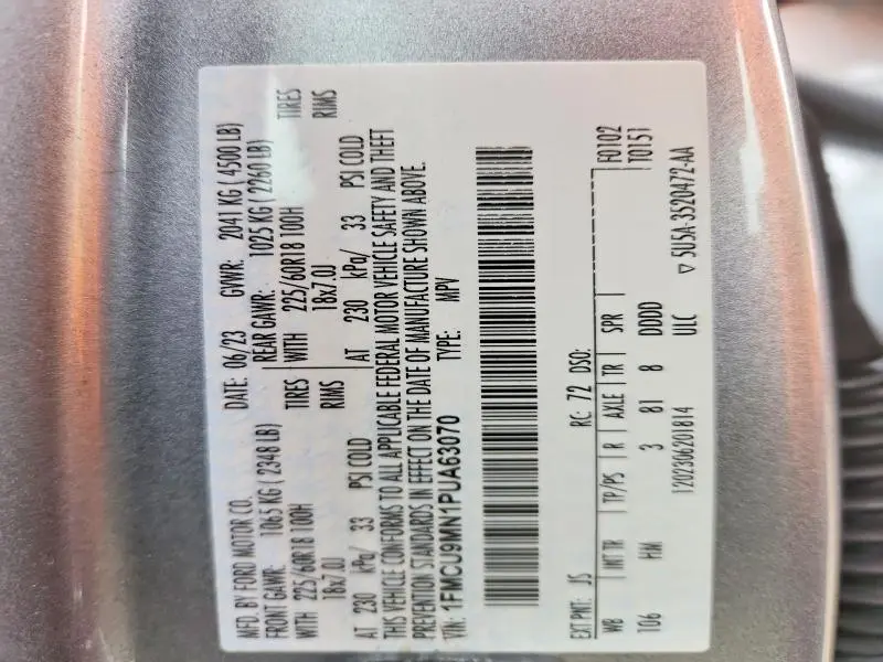 2023 FORD ESCAPE ST LINE  