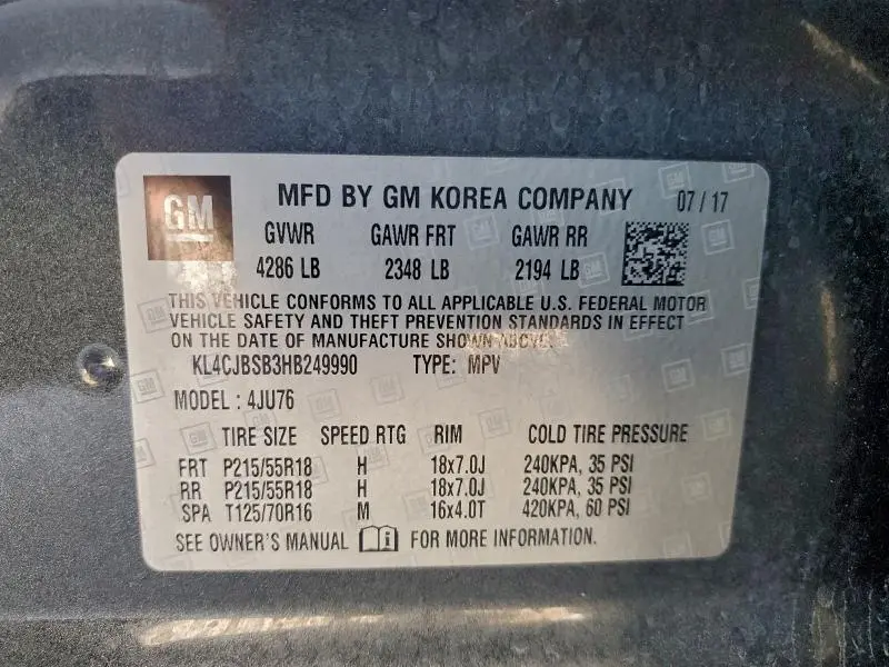 2017 BUICK ENCORE PREFERRED II  