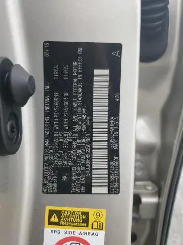 2016 TOYOTA HIGHLANDER XLE  