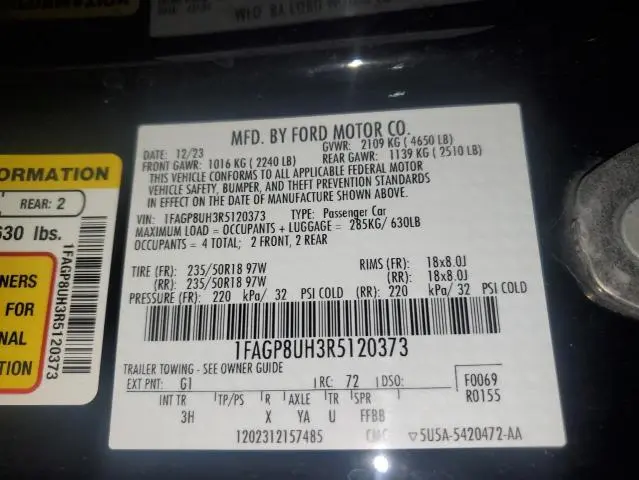 2024 FORD MUSTANG