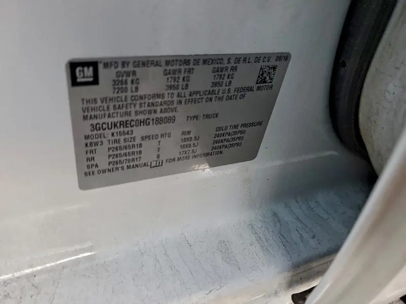 2017 CHEVROLET SILVERADO K1500 LT  