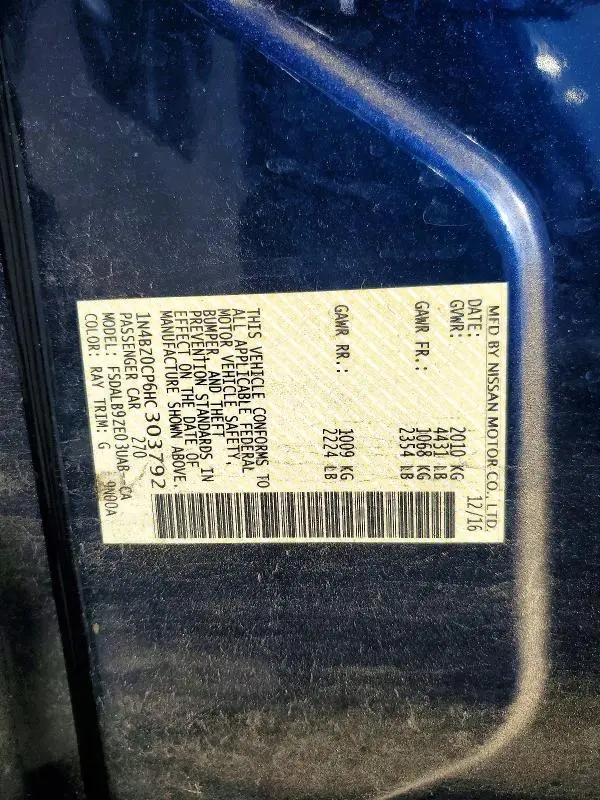 2017 NISSAN LEAF S  