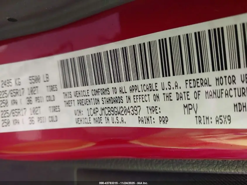 2016 JEEP CHEROKEE LATITUDE