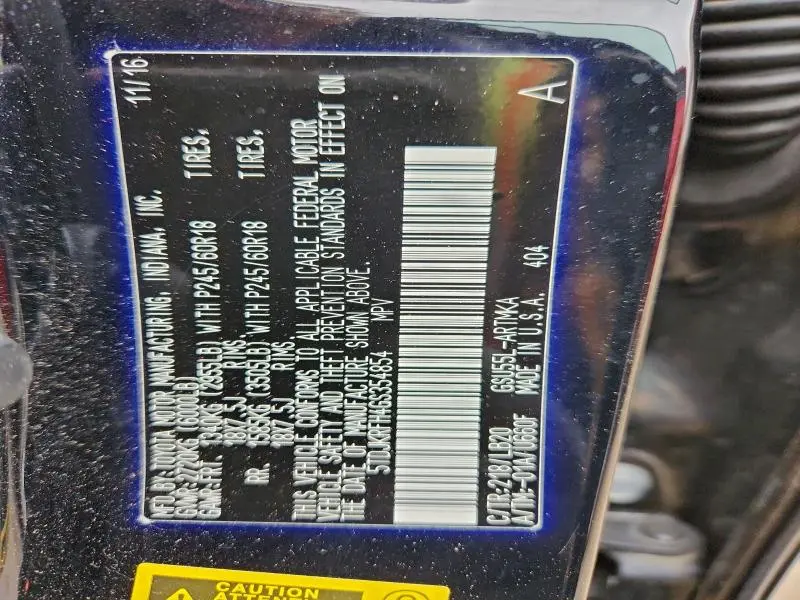 2016 TOYOTA HIGHLANDER XLE  