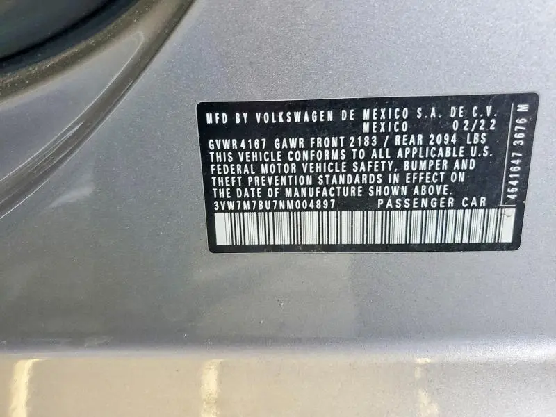 2022 VOLKSWAGEN JETTA SE  