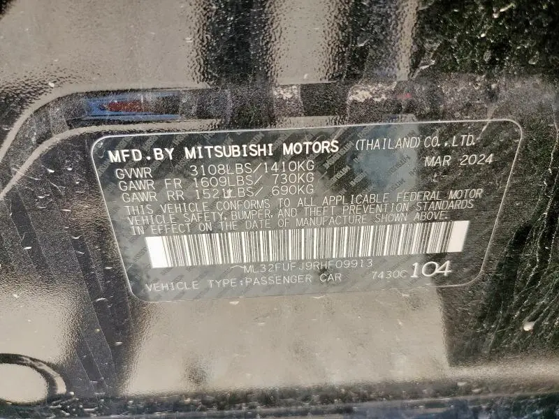 2024 MITSUBISHI MIRAGE G4 ES  
