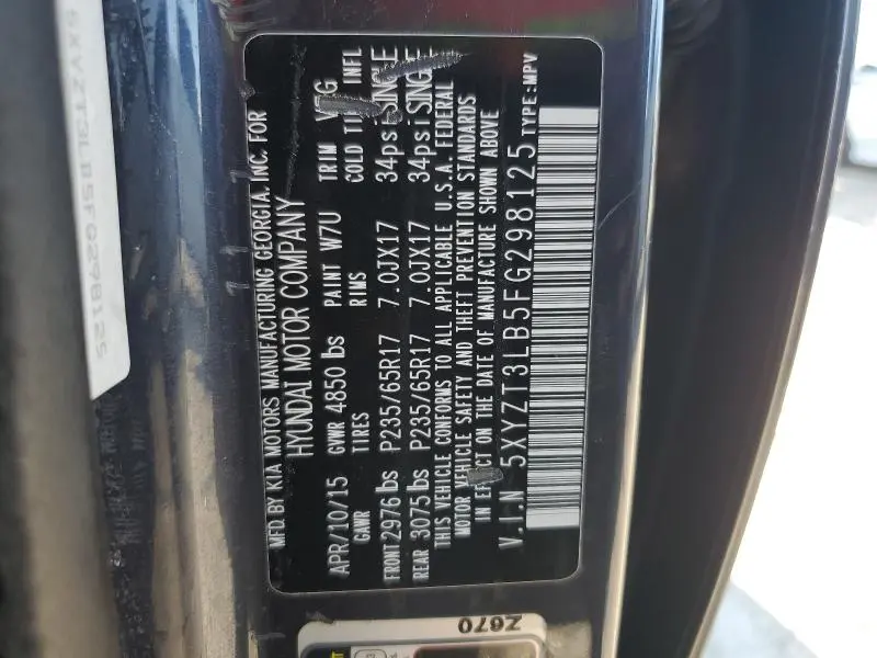 2015 HYUNDAI SANTA FE SPORT   