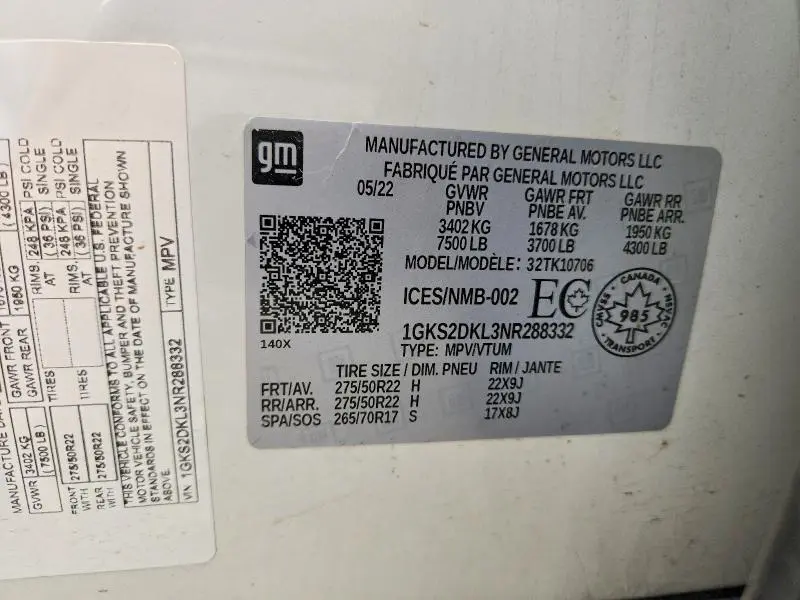 2022 GMC YUKON DENALI  